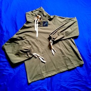 Brand New! ZaFul Olive Green turtle neck style long sleeve shirt.